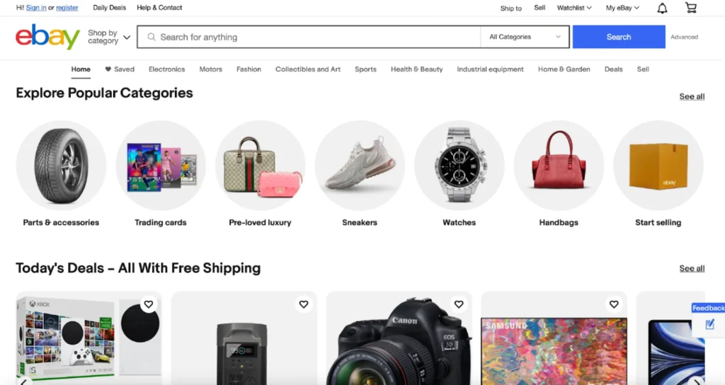 eBay is among the top online marketplaces in Australia