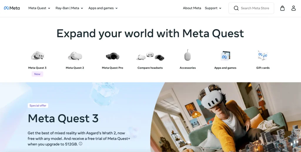 Oculus home page