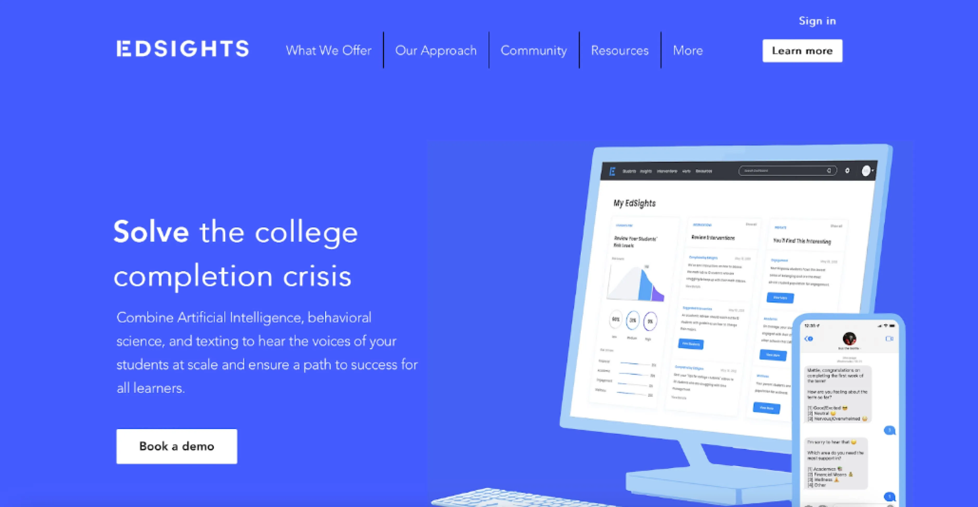 EdSights edtech platform EdSights home page
