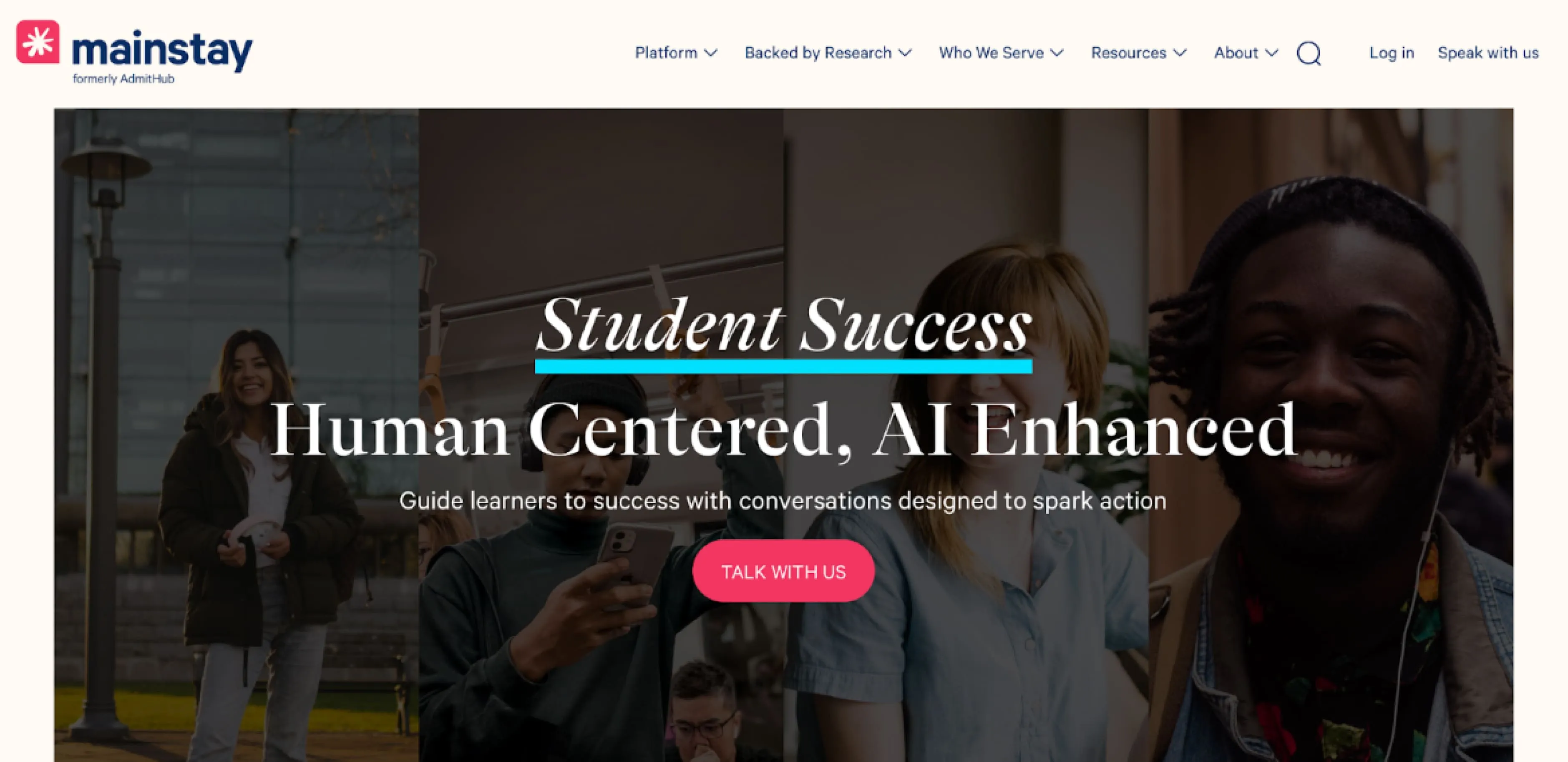 Mainstay edtech platform Mainstay home page