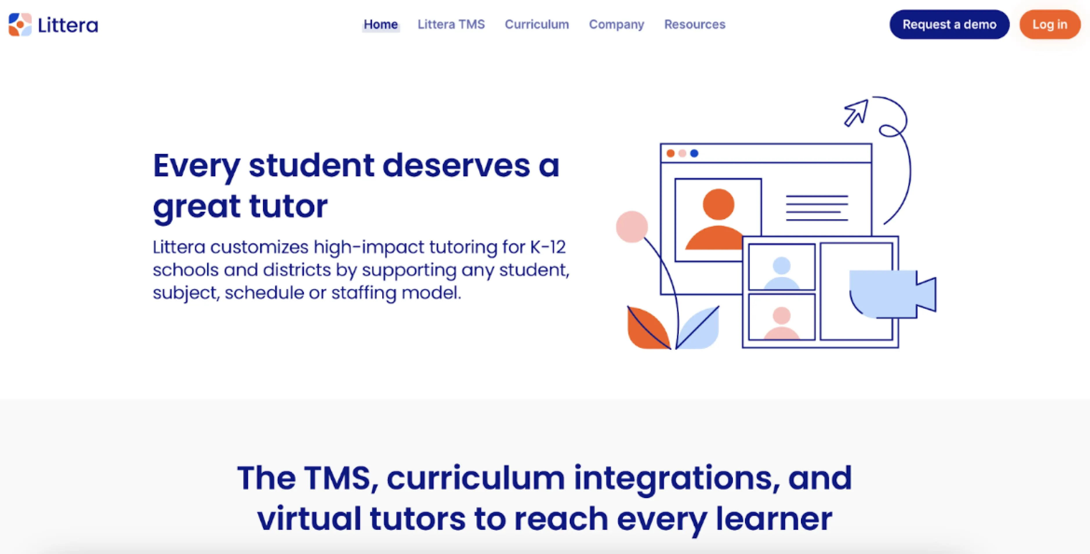 Littera Education edtech platform Littera Education home page