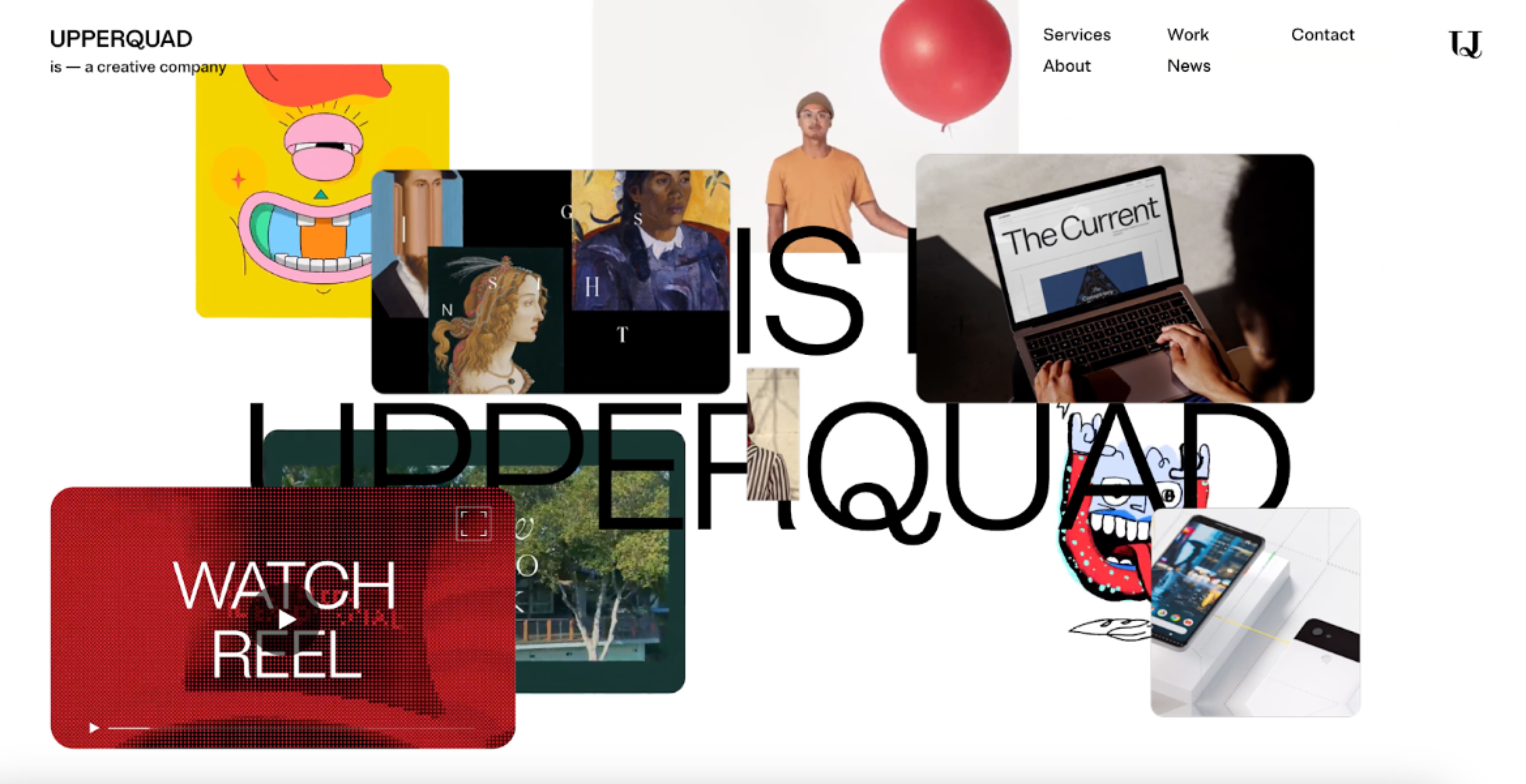 Upperquad website example Upperquad website home page