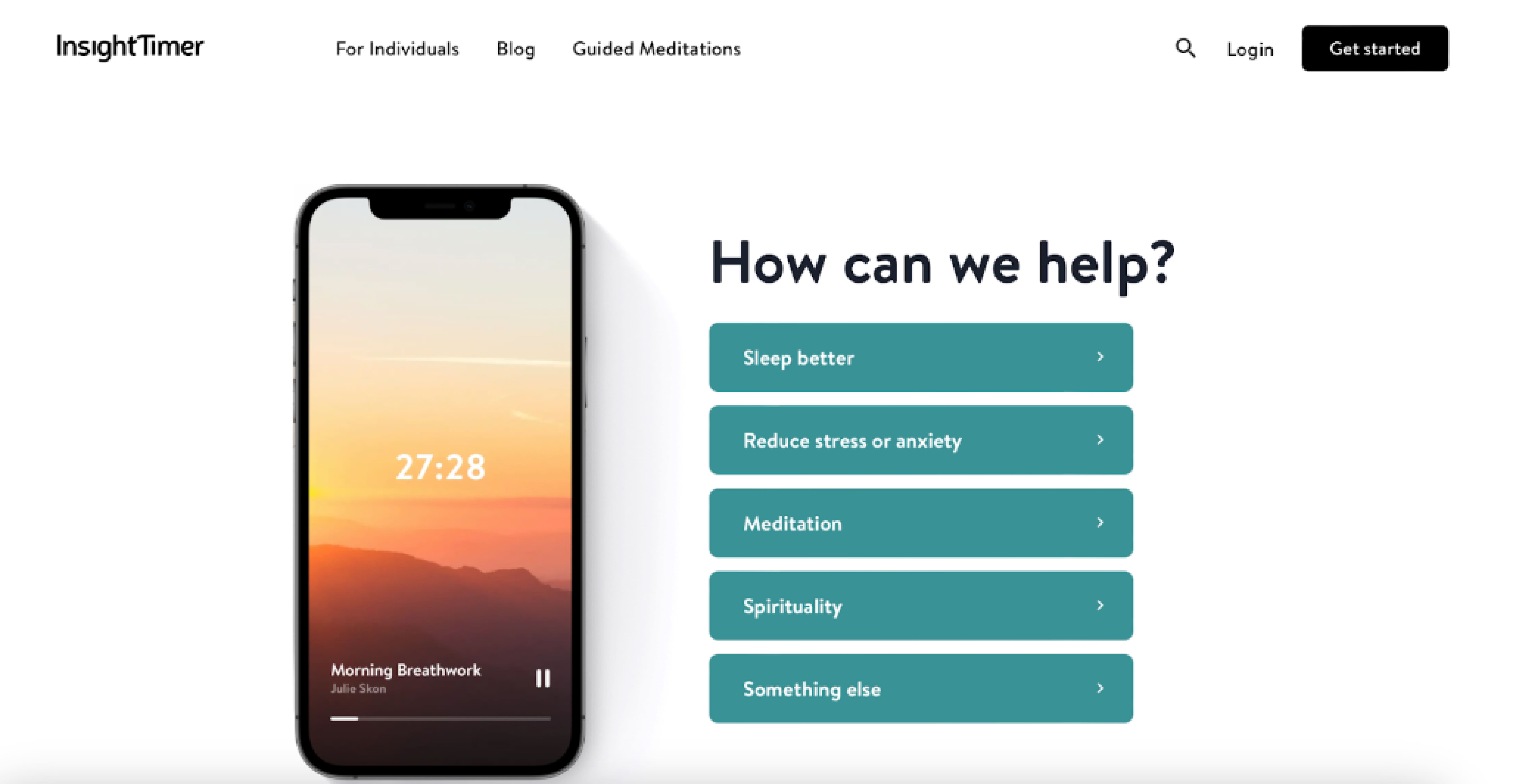 Insight Timer application Insight Timer meditation app