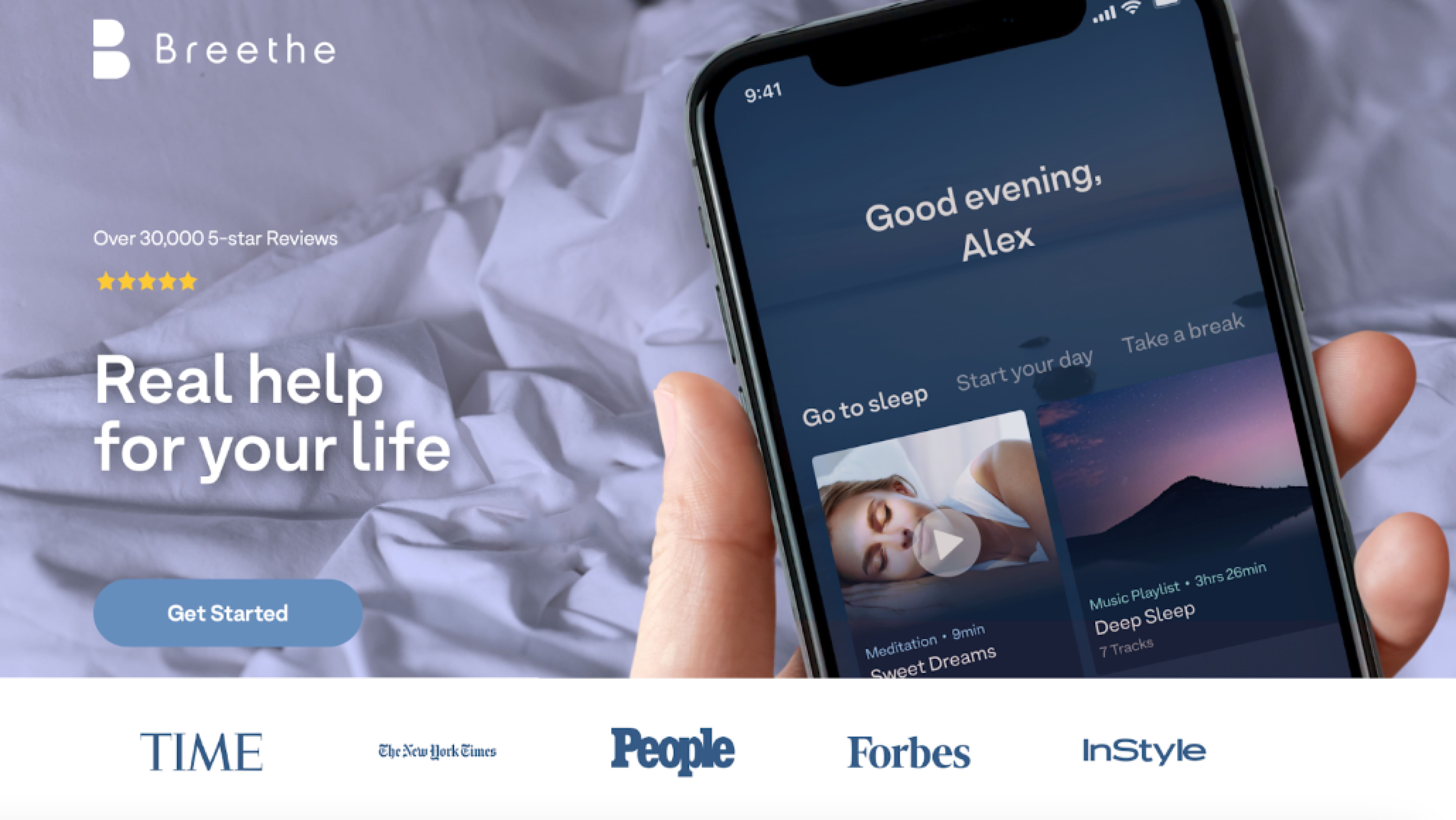 Breethe application Breethe meditation app