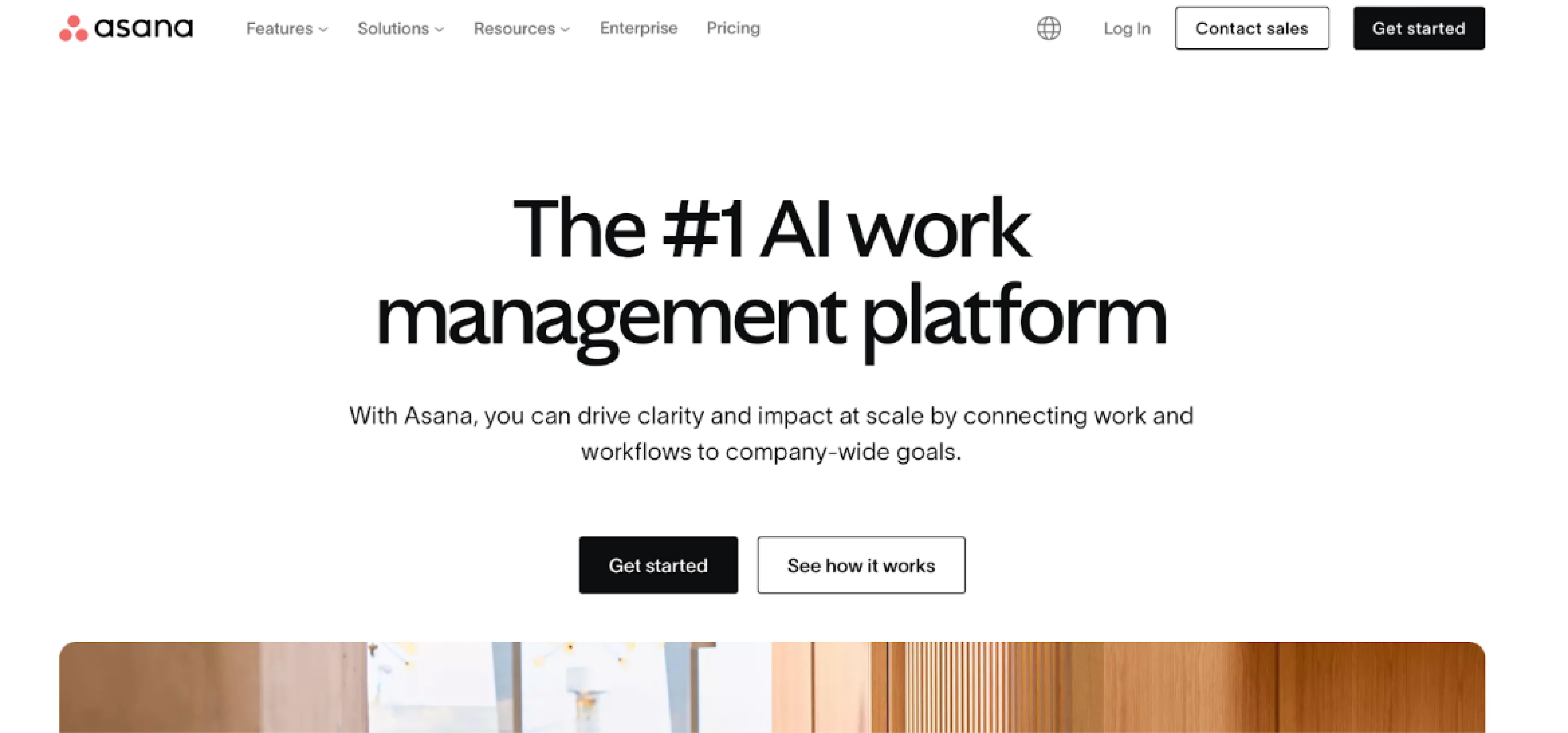 Asana management platform Asana home page