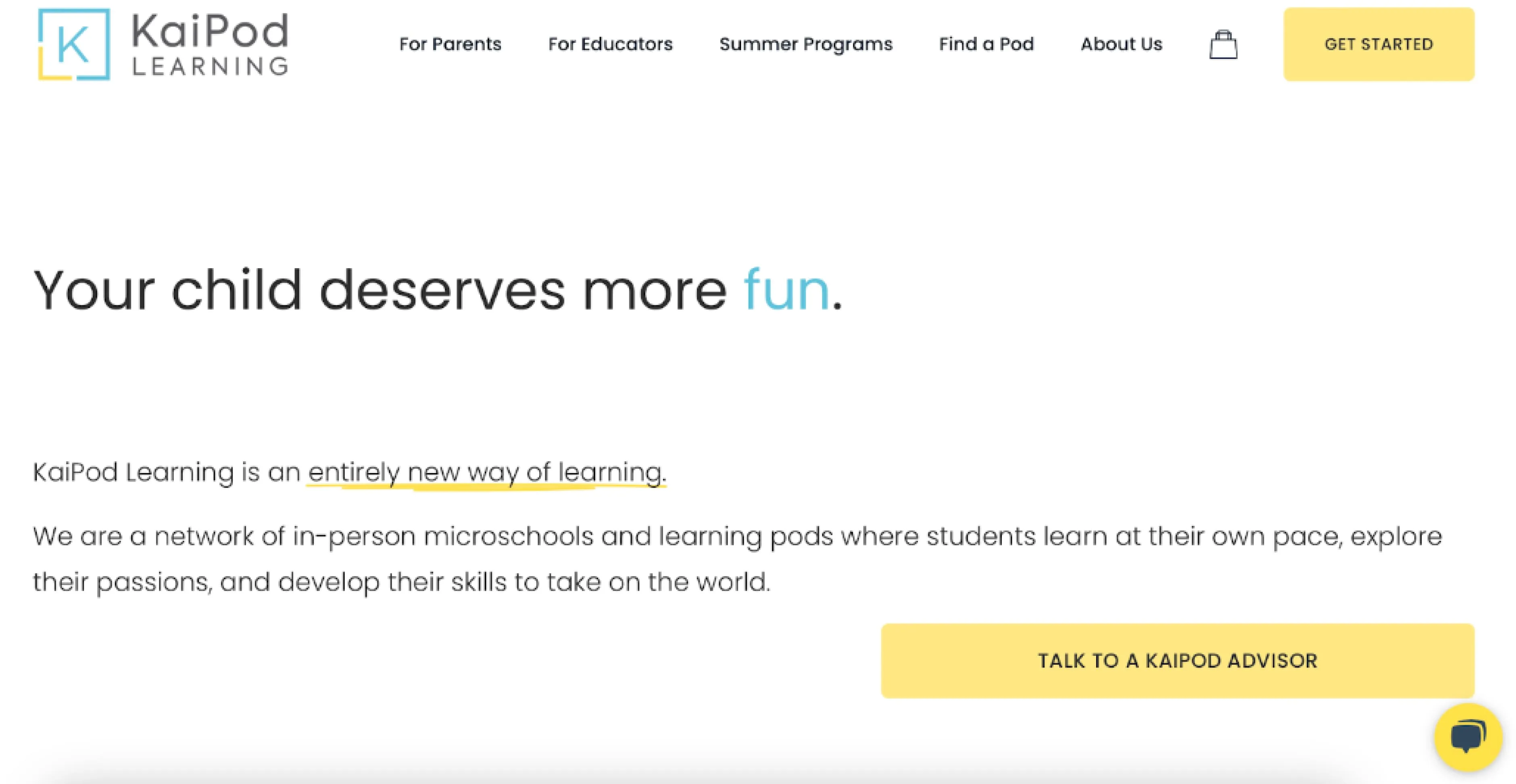 KaiPod Learning edtech platform KaiPod Learning home page