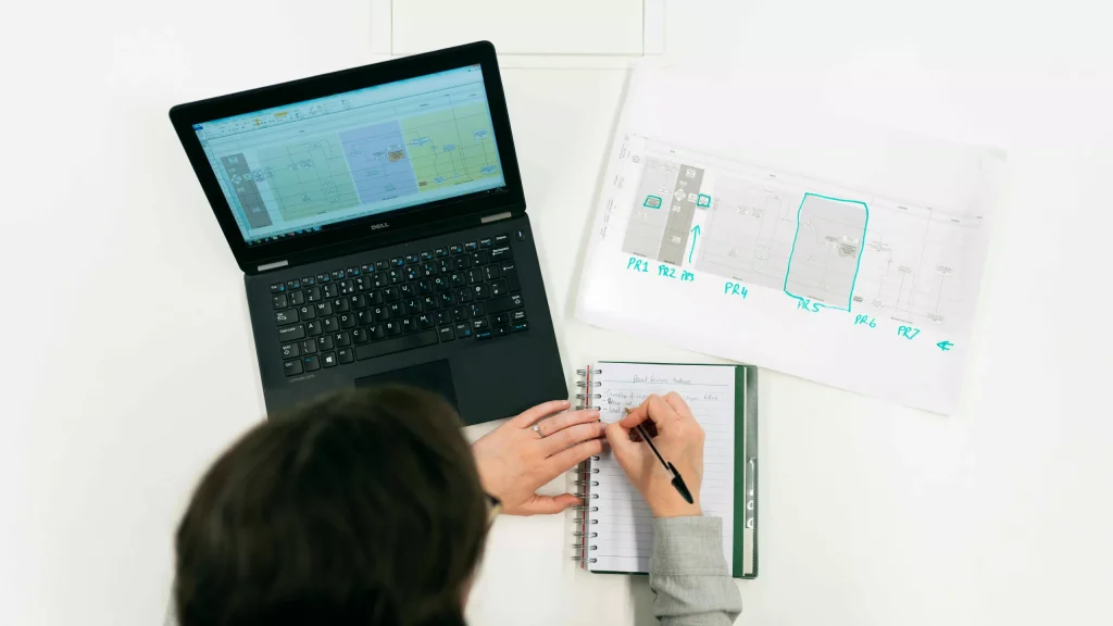 Manufacturing ERP dashboard connecting production inventory and finance modules