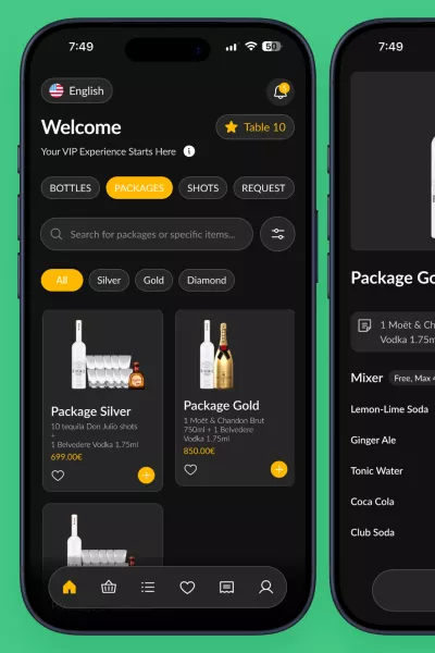 Sip&Pay ordering and delivery process